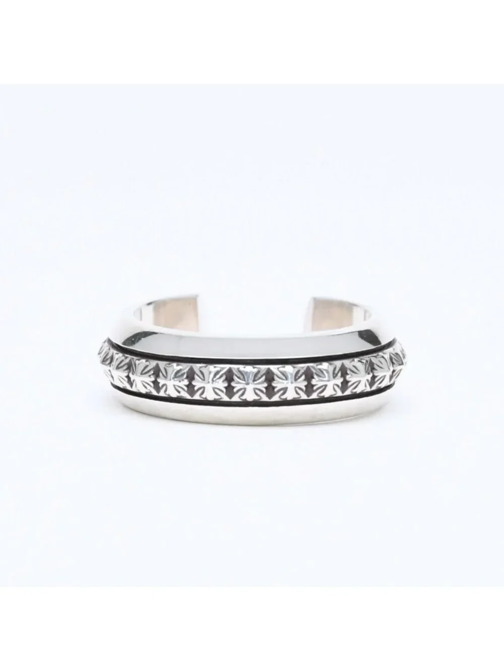 Chrome Hearts CH Plus Pyramid Open Band CH Ring